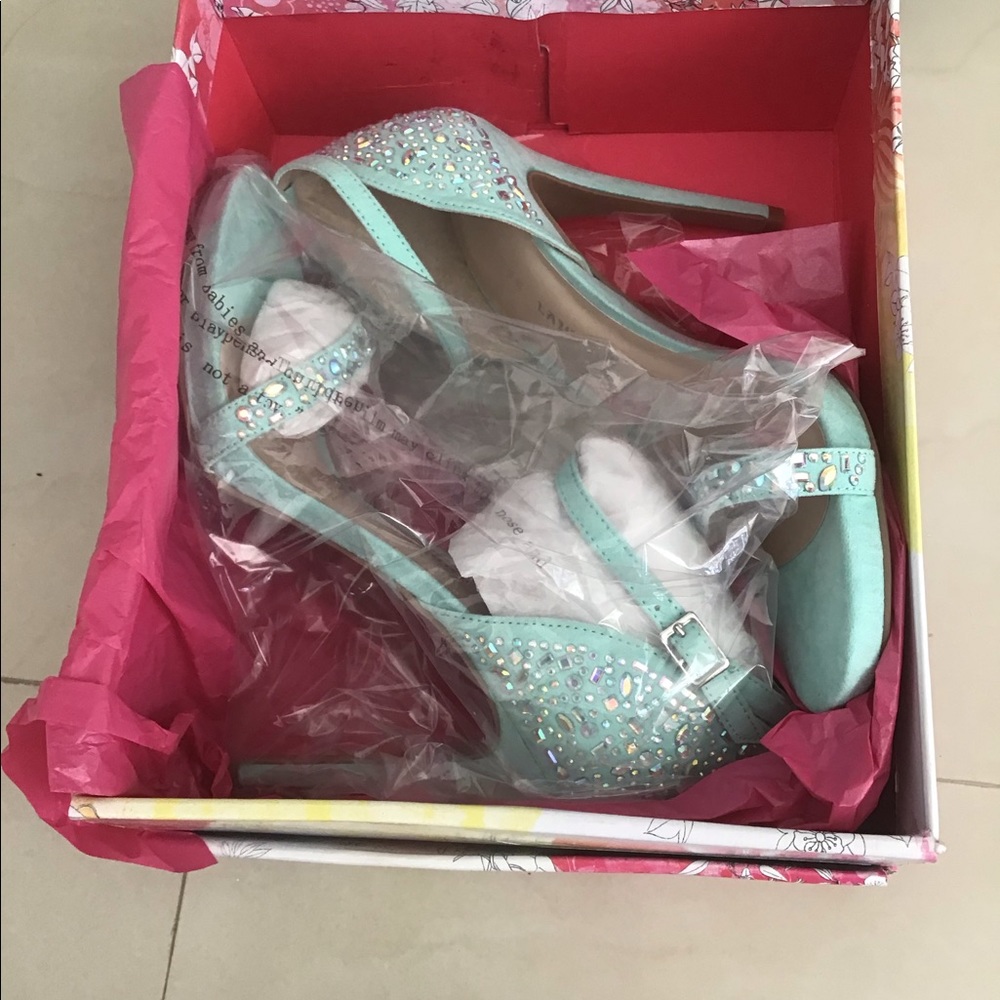 Chinese Laundry suede embellished high heels